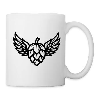 Hopfen Symbol - Tasse - Weiß - Rechts