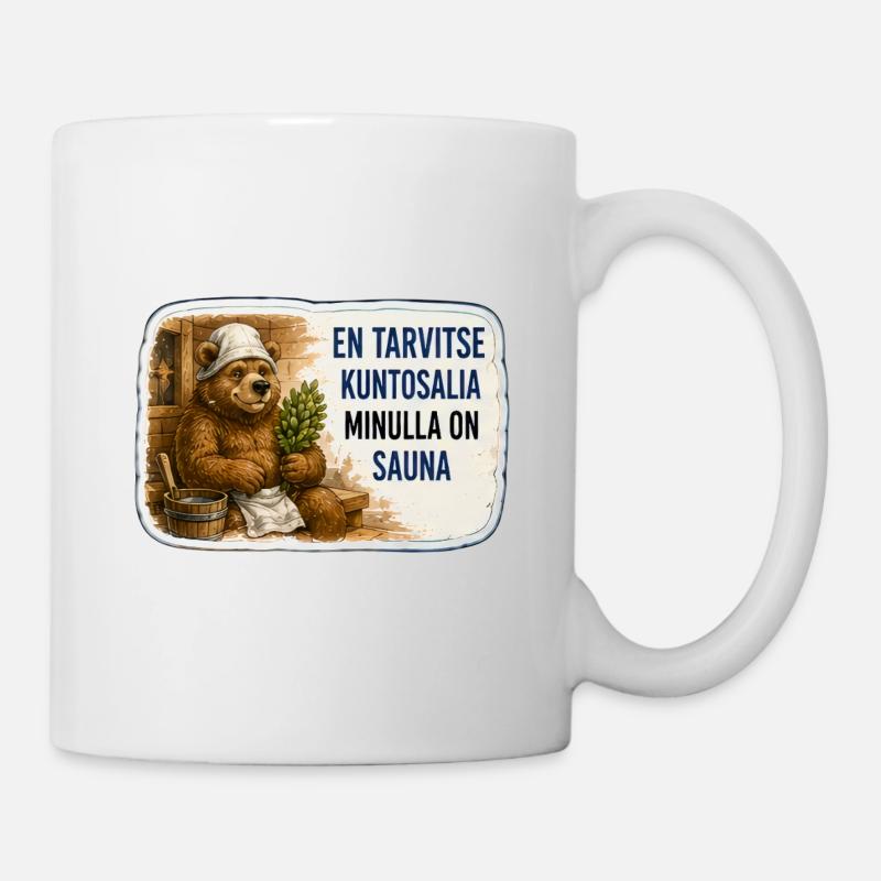 Minulla on sauna - Tasse - Weiß