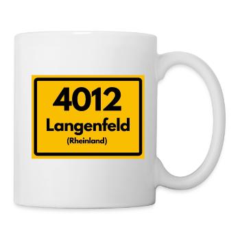 ALTE POSTLEITZAHL 4012 PLZ 40764 LANGENFELD NRW - Tasse - Weiß - Rechts