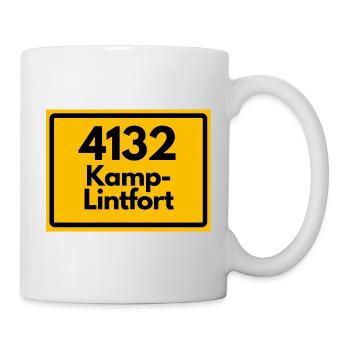 ALTE POSTLEITZAHL 4132 PLZ 47475 KAMP LINTFORT NRW - Tasse - Weiß - Rechts