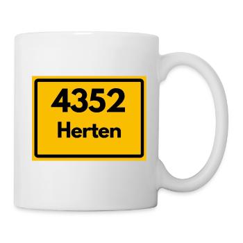 ALTE POSTLEITZAHL 4352 PLZ 45699 HERTEN NRW - Tasse - Weiß - Rechts