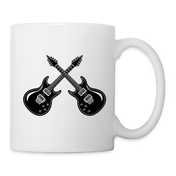 E-Gitarre - Tasse - Weiß - Rechts