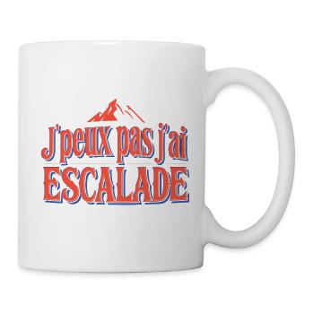 J'peux pas j'ai Escalade - Mug blanc - blanc - Droite