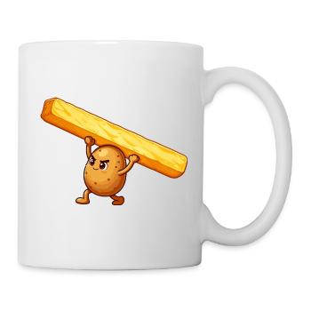 Héros de la pomme de terre avec des frites - Mug blanc - blanc - Droite
