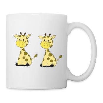 Doppelte Giraffenfreundschaft - Tasse - Weiß - Rechts
