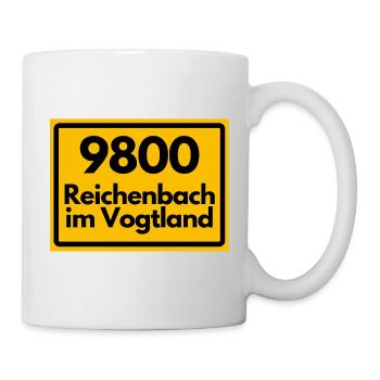 ALTE POSTLEITZAHL 9800 PLZ REICHENBACH IM VOGTLAND - Tasse - Weiß - Rechts