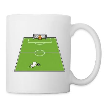 Football Field with Dog and Capybara T-Shirt - Mug - white - Right