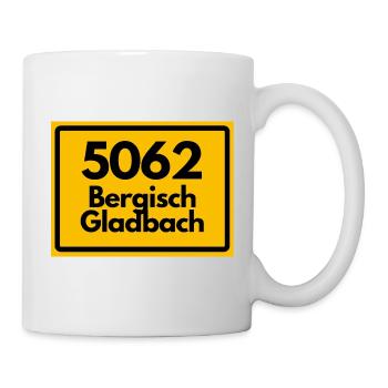 ALTE POSTLEITZAHL 5062 PLZ 51465 BERGISCH GLADBAC - Tasse - Weiß - Rechts