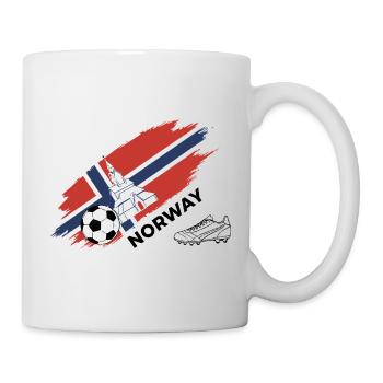 Norvège Football Maillot Supporter Norway Foot - Mug blanc - blanc - Droite