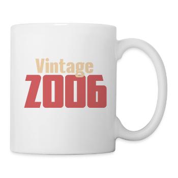 Art Deco 20 Jahre alte Zwanziger Retro-Geschenk 2006 - Tasse - Weiß - Rechts