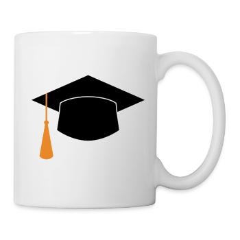 Abschlussmütze - Tasse - Weiß - Rechts