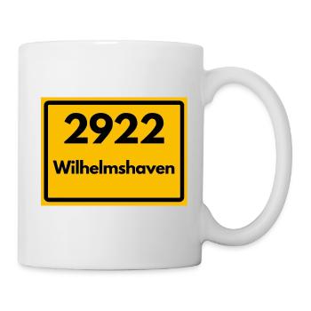 ALTE POSTLEITZAHL 2922 PLZ 26382 WILHELMSHAVEN  - Tasse - Weiß - Rechts