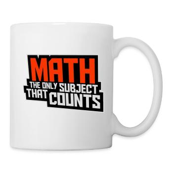Les mathématiques La seule matière qui compte Nerd Mathe Logo - Mug blanc - blanc - Droite
