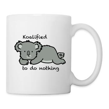 Koala mignon - Koalificé pour ne rien faire - Mug blanc - blanc - Droite