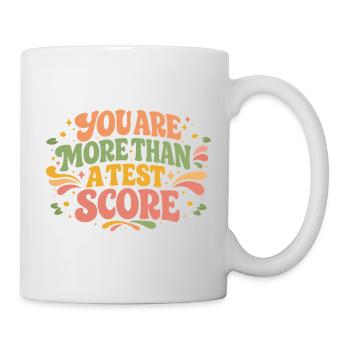 Du bist mehr als eine Notiz | Retro-Schulmotivation - Tasse - Weiß - Rechts