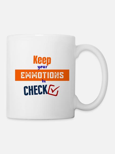 Emotionen im Gleichgewicht mit Kontrolle - Tasse - Weiß
