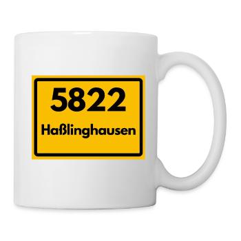 ALTE POSTLEITZAHL 5822 PLZ 45549 HASSLINGHAUSEN - Tasse - Weiß - Rechts