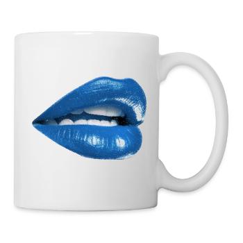     Bold Blue Lips Graphic - Mug - white - Right