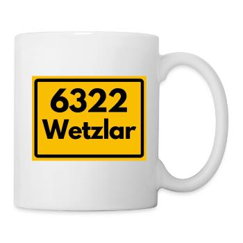 ALTE POSTLEITZAHL 6322 PLZ 35578 WETZLAR HESSEN - Tasse - Weiß - Rechts