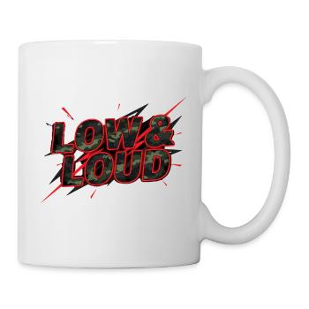 Low and Loud Saying Camouflage Tuning - Mug - white - Right