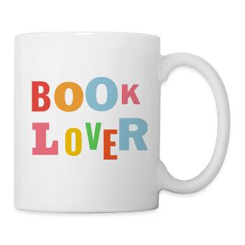 Image colorée des mots des amoureux des livres - Mug blanc - blanc - Droite