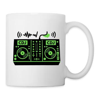 DJ Mixer Mischpult Techno Festival Raver - Mug - white - Right