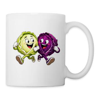 Fröhliche Kohlköpfe - Tasse - Weiß - Rechts
