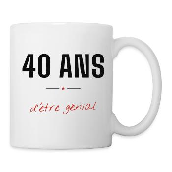 40 Ans d'être génial - Mug blanc - blanc - Droite