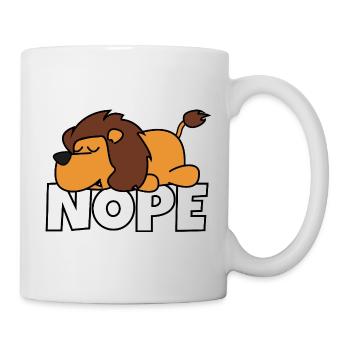Lazy Lion Nope Not Today Lazy Safari Africa - Mug - white - Right