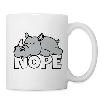Lazy Rhino Nope Not Today Lazy Safari - Mug - white - Right
