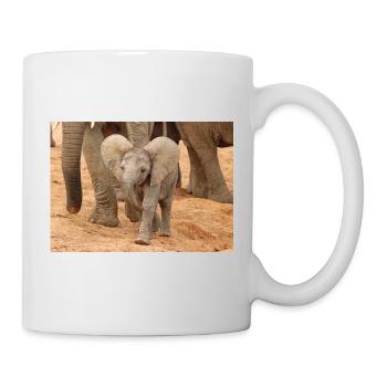 Kleines Elefantenbaby in Afrika - Tasse - Weiß - Rechts