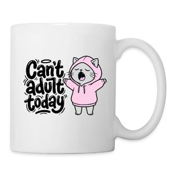 Can't adult today - Cat in a Hoodie - Mug - white - Right