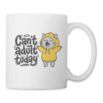 Can't adult today - Cat Pullover Hoodie - Mug - white - Right