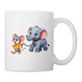 Mouse and Elephant Friendship Adventure - Mug - white - Right