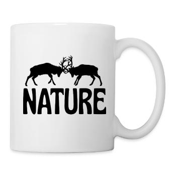 T-shirt Combat Deer Nature Forêt Sauvage - Mug blanc - blanc - Droite