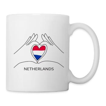 Holland Fan Heart with Dutch Flag - Mug - white - Right