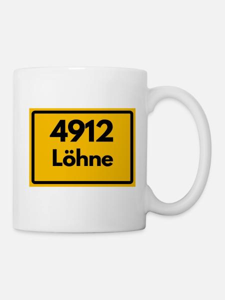 OLD POSTCODE 4912 ZIP 32584 LÖHNE NRW - Mug - white