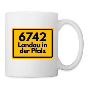 ALTE POSTLEITZAHL 6742 PLZ 76829 LANDAU I.D. PFALZ - Tasse - Weiß - Rechts