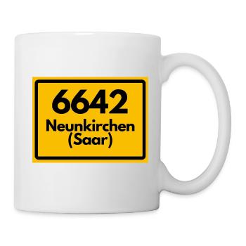 ALTE POSTLEITZAHL 6642 PLZ 66538 NEUNKIRCHEN SAAR  - Tasse - Weiß - Rechts