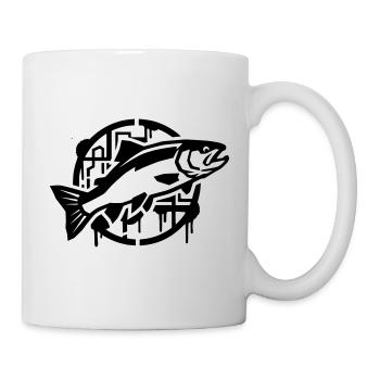 Trout Salmon Fishing Fishing Street Art - Mug - white - Right