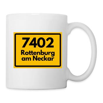 ALTE POSTLEITZAHL 7402 PLZ ROTTENBURG AM NECKER - Tasse - Weiß - Rechts