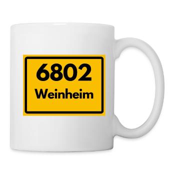 ALTE POSTLEITZAHL 6802 PLZ 69469 WEINHEIM BAWÜ - Tasse - Weiß - Rechts