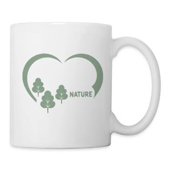 Natur-Herz mit Bäumen - Tasse - Weiß - Rechts