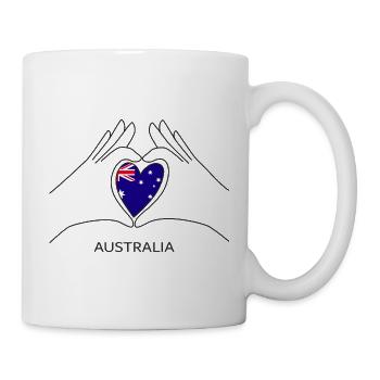 Australien Herz in Australischer Flagge Australia - Tasse - Weiß - Rechts