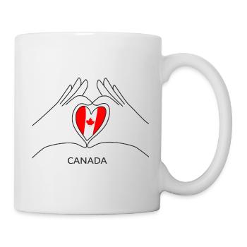 Cœur du Canada avec drapeau canadien Fan du Canada - Mug blanc - blanc - Droite