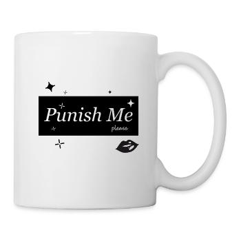 Bestrafe mich, bitte, Lippen - Tasse - Weiß - Rechts