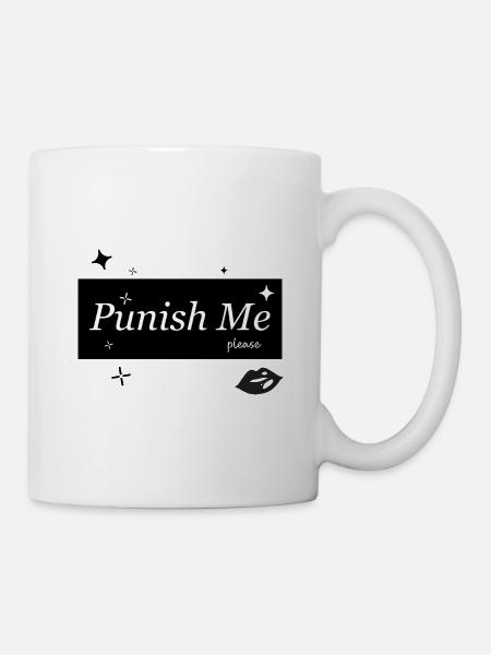Bestrafe mich, bitte, Lippen - Tasse - Weiß