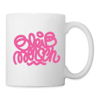 Bleib_Mensch - Mug blanc - blanc - Droite