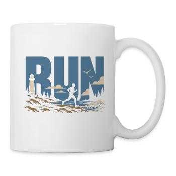 Trail running - Mug blanc - blanc - Droite