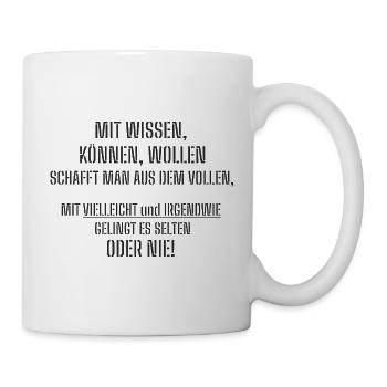 Mit_Wissen - Tasse - Weiß - Rechts
